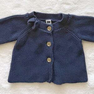 Janie and Jack Baby Girls Navy Cardigan Sweater